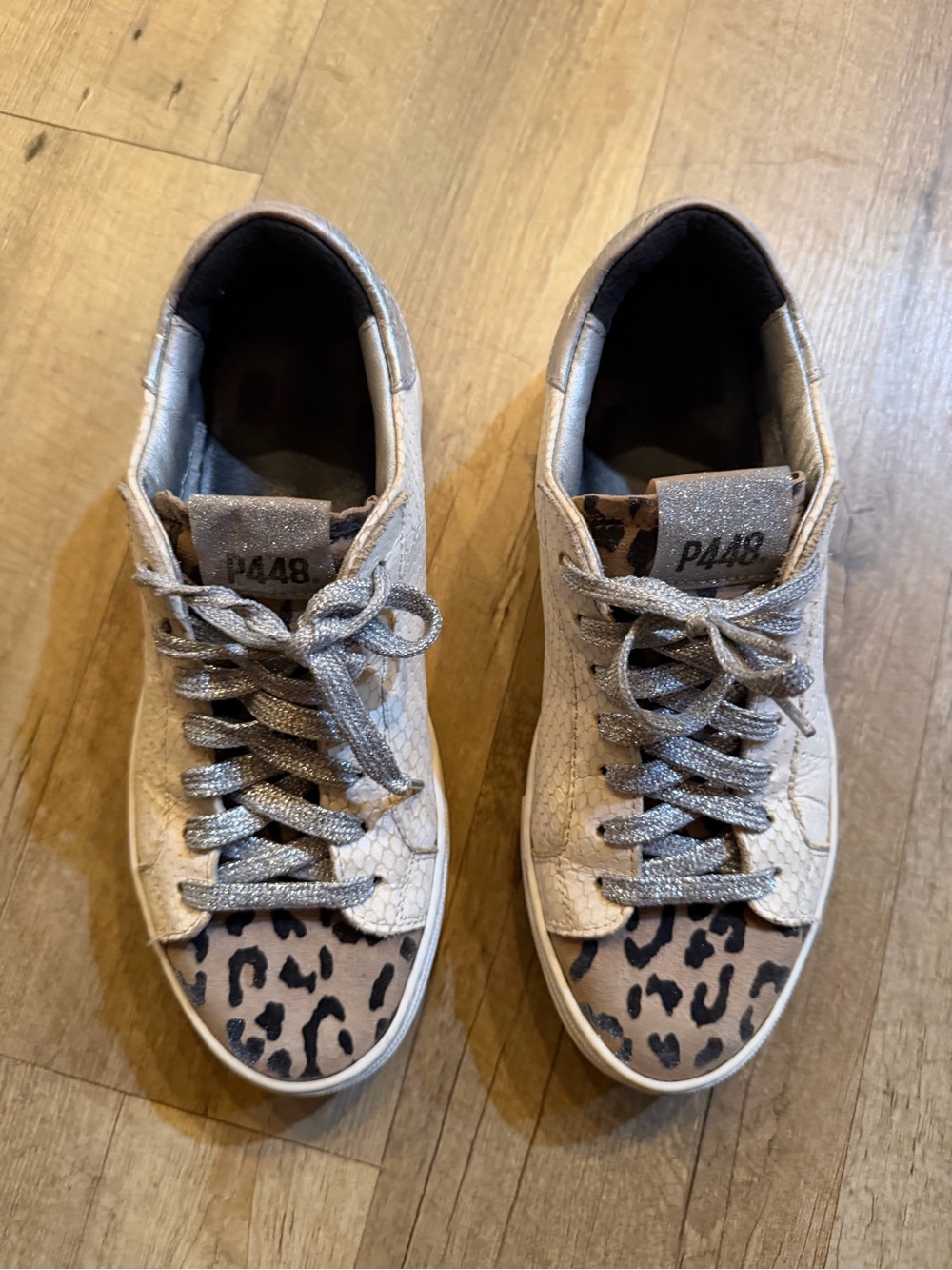 P448 Thea Platform Sneakers | Python Roccia - Picture 3 of 11